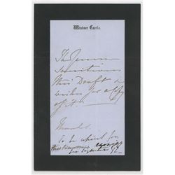 Queen Victoria Hand-Written Letter (JSA LOA)