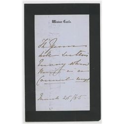 Queen Victoria Hand-Written Letter (JSA LOA)