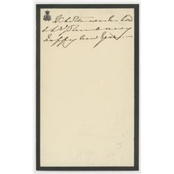 Queen Victoria Signed Hand-Written Letter (JSA LOA)