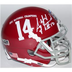 A.J. McCarron Signed Alabama Crimson Tide 2011 National Champions Mini-Helmet (Radtke COA)