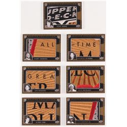 Lot of (7) 2016 Upper Deck All-Time Greats Master Collection Logo Collection Puzzle /125 Cards with 
