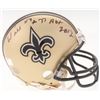 Image 1 : Willie Roaf Signed Saints Mini Helmet Inscribed "HOF 2012" (Radtke COA)