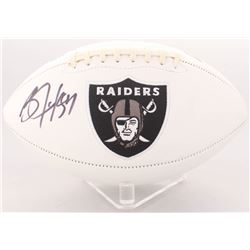 Bo Jackson Signed Raiders Logo Football (Radtke COA)