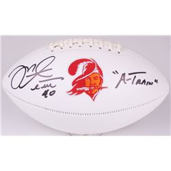 Mike Alstott Signed Buccaneers Logo Football Inscribed "A-TRAIN" (Radtke COA)