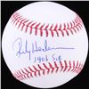 Image 1 : Rickey Henderson Signed OML Baseball Inscribed "1406 SB" (JSA COA)