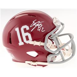 Eddie Lacy Signed Alabama Crimson Tide Mini Speed Helmet (Radtke COA  Lacy Hologram)