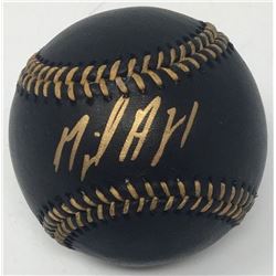 Miguel Andujar Signed OML Black Leather Baseball (Steiner COA)