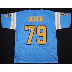 Jonathan Ogden Signed Jersey Inscribed "CHOF 12" (JSA COA)