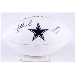 Troy Aikman Signed Cowboys Logo Football Inscribed "SB XXVII MVP" (Aikman Hologram)