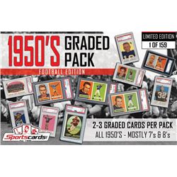â€œ1950â€™s Graded Packâ€“Football Set Break Editionâ€ Mystery Box - (2) PSA Graded Cards Per Pack!