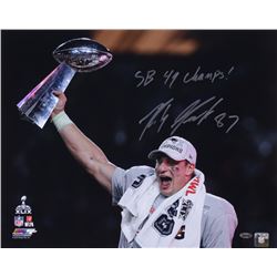 Rob Gronkowski Signed Patriots 16x20 Photo Inscribed "SB 49 Champs!" (Steiner COA)