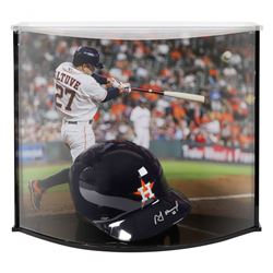 Jose Altuve Signed Astros Full-Size Batting Helmet With Custom Acrylic Curve Display Case (Fanatics 