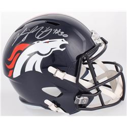 Phillip Lindsay Signed Broncos Full-Size Speed Helmet (JSA COA)