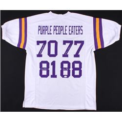 "Purple People Eaters" Jersey Signed by (4) with Alan Page, Gary Larsen, Carl Eller,  Jim Marshall (