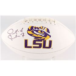 Patrick Peterson Signed LSU Tigers Logo Football (JSA COA)
