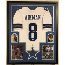Troy Aikman Signed 34x42 Custom Framed Jersey Display (JSA COA)