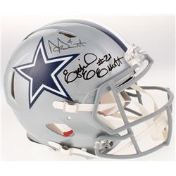 Dak Prescott, Amari Cooper  Ezekiel Elliot Signed Dallas Cowboys Full-Size Authentic On-Field Speed 