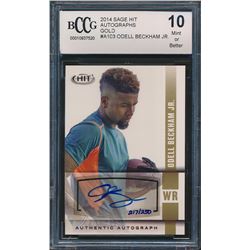 2014 SAGE HIT Autographs Gold #A103 Odell Beckham Jr (BCCG 10)