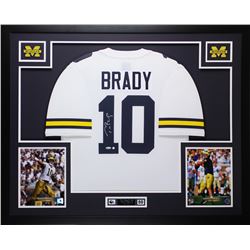 Tom Brady Signed 35x43 Custom Framed Jersey (TriStar)