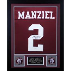 Johnny Manziel Signed 24x30 Custom Framed Jersey (JSA COA)