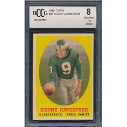1958 Topps #90 Sonny Jurgensen RC (BCCG 8)