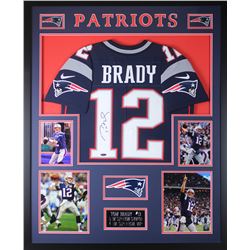Tom Brady Signed 35x43 Custom Framed Jersey (TriStar)