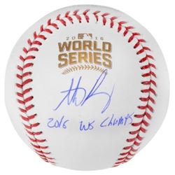 Anthony Rizzo Signed 2016 World Series Logo Baseball Inscribed "2016 WS Champs" (Fanatics Hologram  