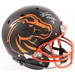 Leighton Vander Esch Signed Boise State Broncos Matte Black Full-Size Helmet (Radtke COA)