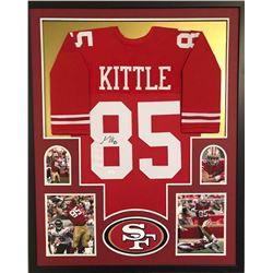George Kittle Signed 34x42 Custom Framed Jersey (JSA COA)