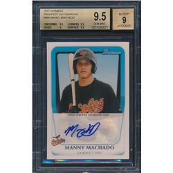 2011 Bowman Prospect Autographs #MM Manny Machado RC (BGS 9.5)