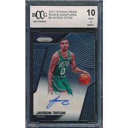 2017-18 Panini Prizm Rookie Signatures #3 Jayson Tatum RC (BCCG 10)