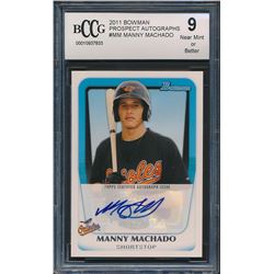 2011 Bowman Prospects Autographs #MM Manny Machado RC (BCCG 9)