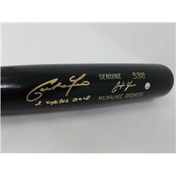 Christian Yelich Signed Louisville Slugger Player Model S318 Baseball Bat Inscribed "2 Cycles 2018" 