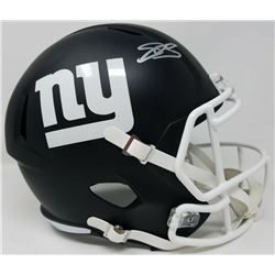 Saquon Barkley Signed New York Giants Full-Size Matte Black Speed Helmet (Panini COA)