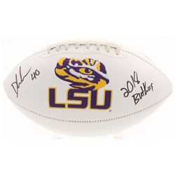 Devin White Signed LSU Tigers Logo Football Inscribed "2018 Butkus" (Beckett COA)