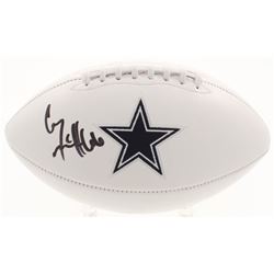 Connor McGovern Signed Dallas Cowboys Logo Football (JSA COA)