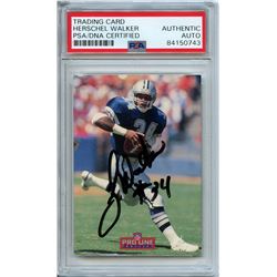 Herschel Walker Signed 1993 Pro Line Profiles #600 (PSA Encapsulated)