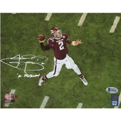 Johnny Manziel Signed Texas AM Aggies 8x10 Photo Inscribed "'12 Heisman" (Beckett COA)