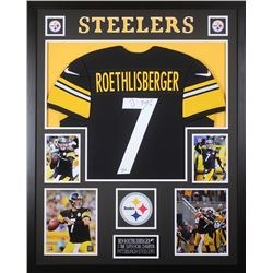 Ben Roethlisberger Signed 35x43 Custom Framed Pittsburgh Steelers Jersey (Fanatics Hologram)