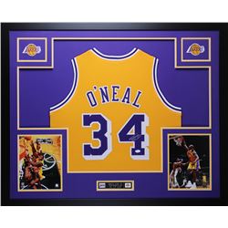 Shaquille O'Neal Signed 35x43 Custom Framed Jersey (JSA COA)