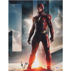 Ezra Miller Signed "Justice League" 11x14 Photo (PSA COA)