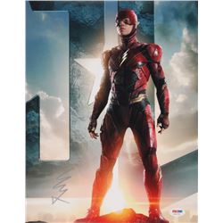 Ezra Miller Signed "Justice League" 11x14 Photo (PSA COA)