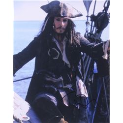 Johnny Depp Signed "Pirates of the Caribbean" 11x14 Photo (PSA Hologram)