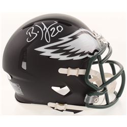 Brian Dawkins Signed Philadelphia Eagles Matte Black Mini Speed Helmet (JSA COA)