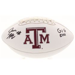 Jace Sternberger Signed Texas AM Aggies Logo Football Inscribed "Gig Em" (JSA COA)