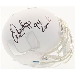 Warren Sapp Signed Miami Hurricanes Matte White Mini Helmet Inscribed "94 Lombardi" (JSA COA)