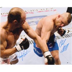 Chuck Liddell  Randy Couture Signed UFC 16x20 Photo (Beckett COA)