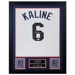 Al Kaline Signed 24x30 Custom Framed Jersey Display (JSA COA)