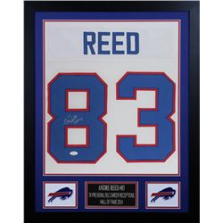 Andre Reed 24x30 Custom Framed Jersey Display Inscribed "HOF 14" (JSA COA)