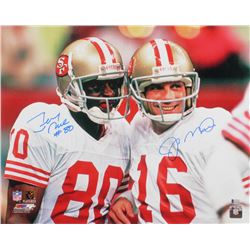 Jerry Rice  Joe Montana Signed San Francisco 49ers 16x20 Photo (Beckett COA)